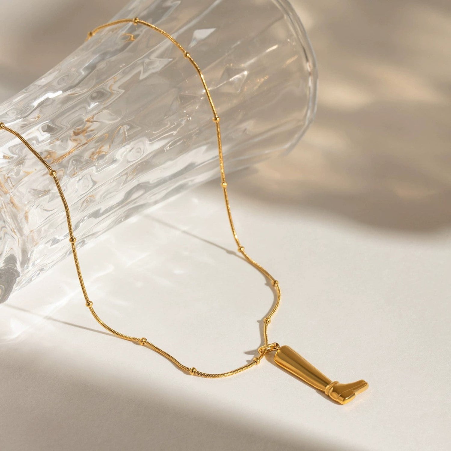 Just Lil Things Golden Boot Charm Necklace jltn1645