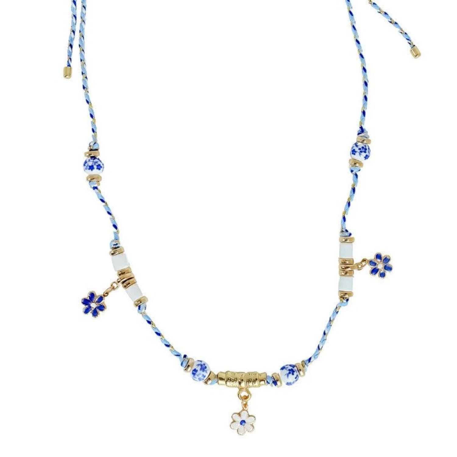 Just Lil things Blue Blossom Charm Necklace jltn1653