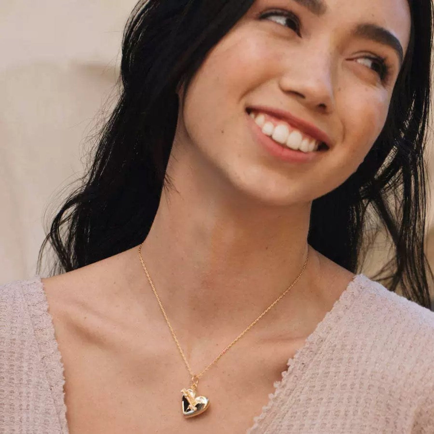 Just Lil Things Hidden Love Heart Locket Necklace jltn1658