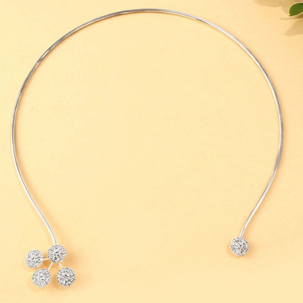 Just Lil Things Silver Bloom Open Choker Necklace jltn1660