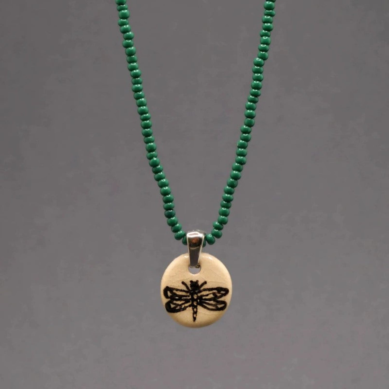 Just Lil Things Dragonfly Charm Beaded Necklace jltn1665