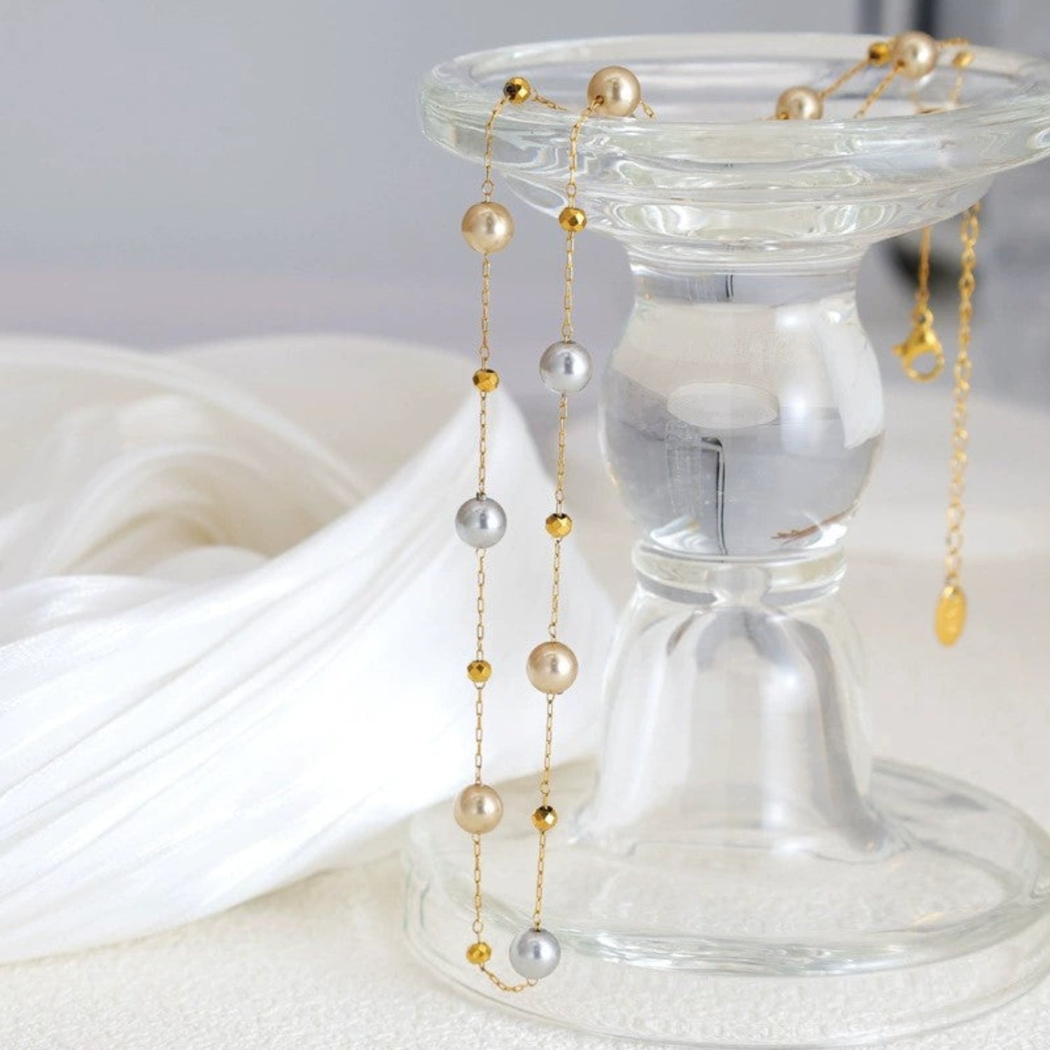 Just Lil Things Golden Harmony Beaded Necklace jltn1672