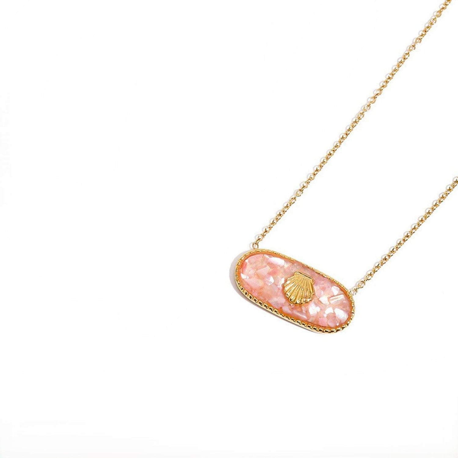 Just Lil Things Ocean Shell Stone Necklace jltn1676