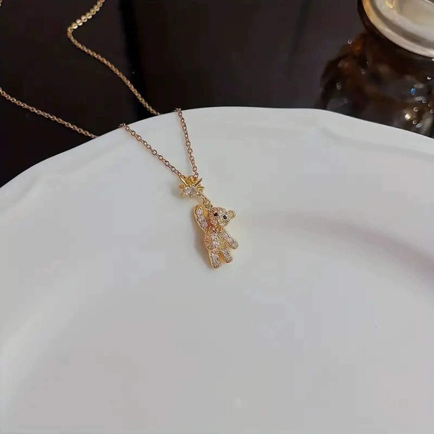 Teddy Bear Pendant Necklace JLTN1687
