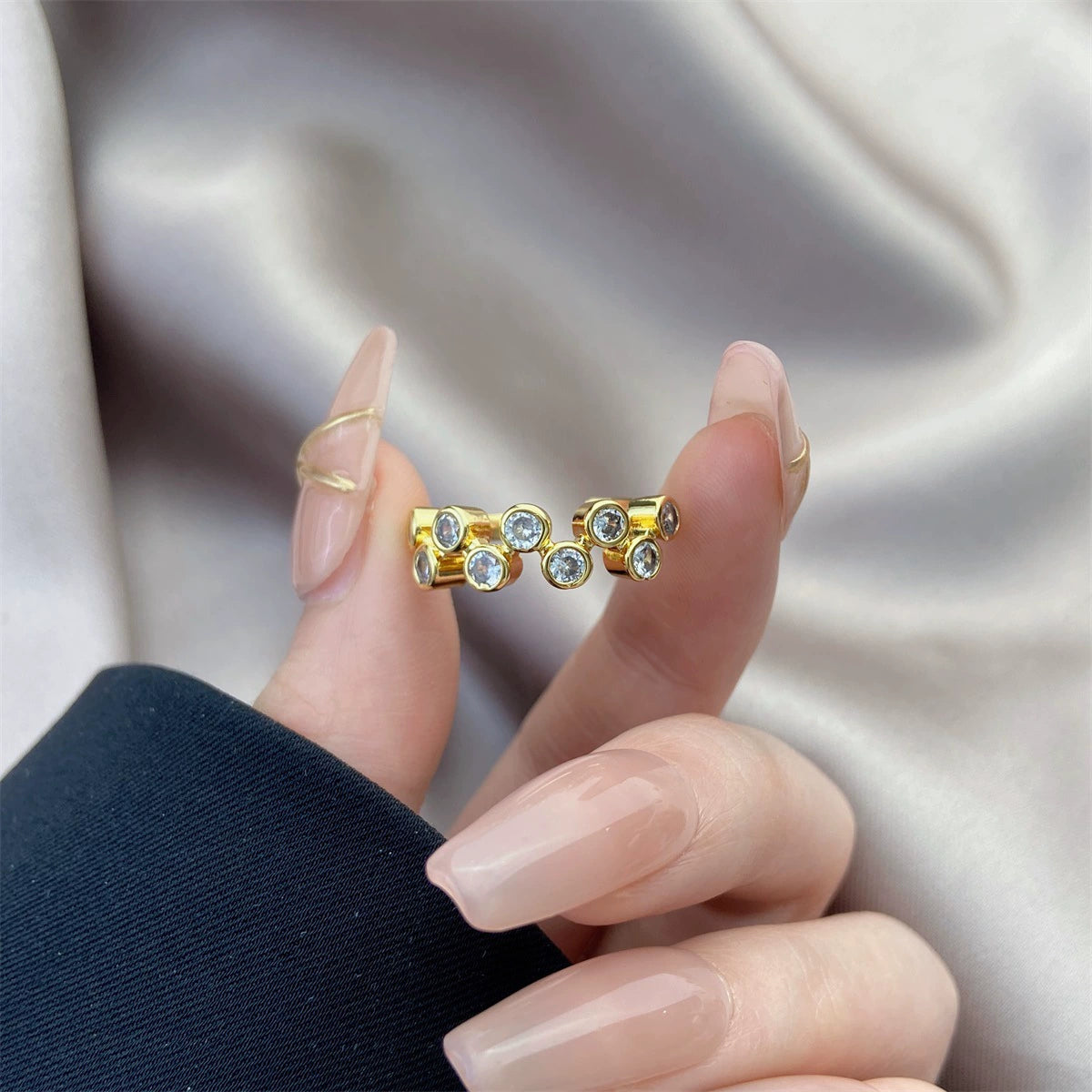 just-lil-things-artificial-Crystal Cluster Adjustable Rings-jltr0168