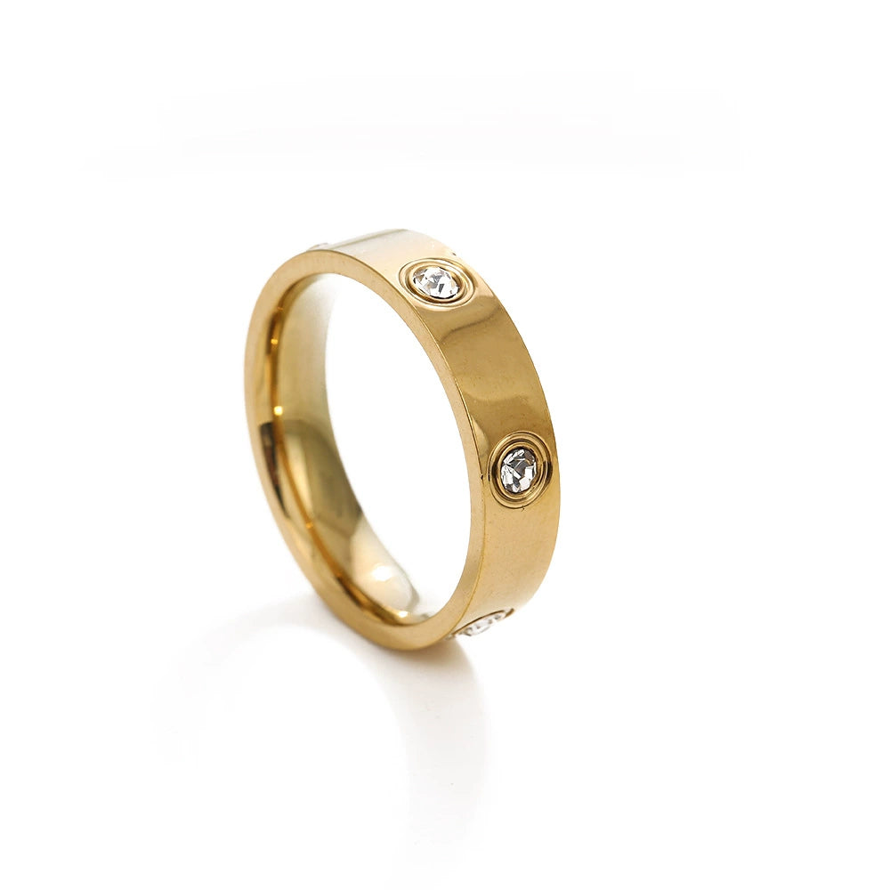 Artificial Crystal Studded Band Ring jltr0222