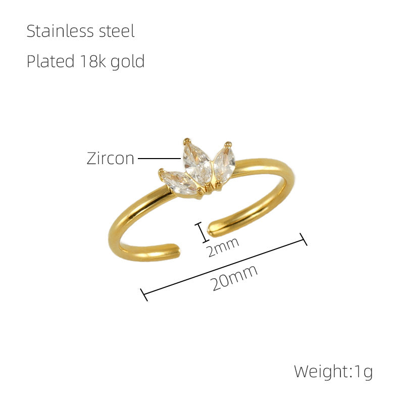 Chic Trio Crystal Gold-Tone Ring JLTR0423