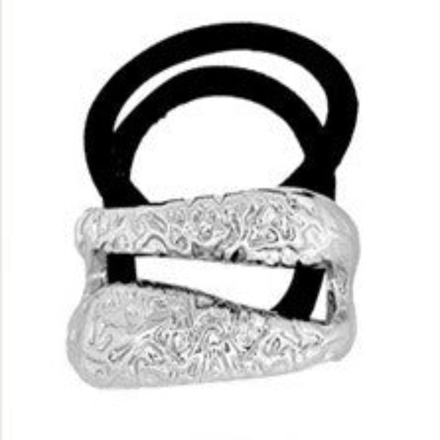 Just Lil Things Molten Silver Textured Hair Tie jlts0561