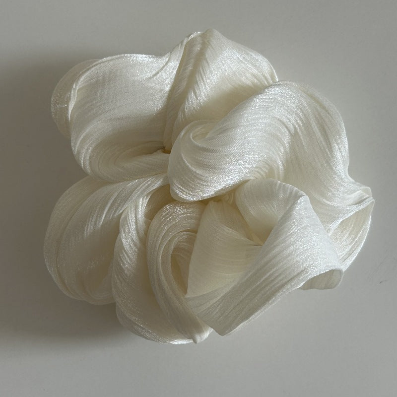 Off White Silk Scrunchie JLTS0576
