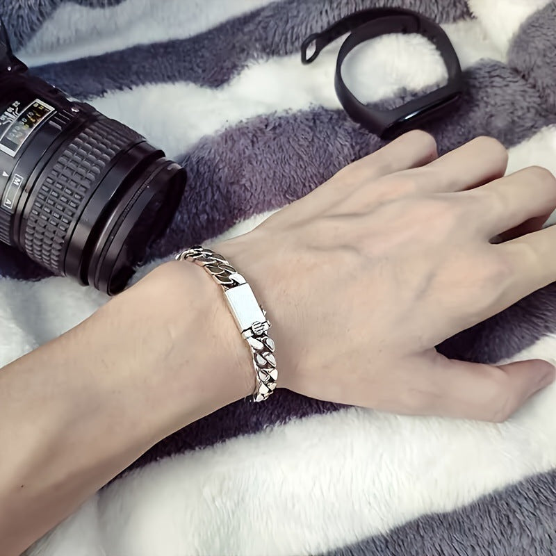 Curb Chain Silver Bracelet MB0021
