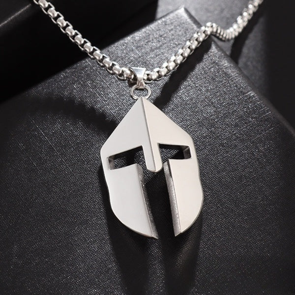 Spartan Mask Pendant Silver Necklace MN0027