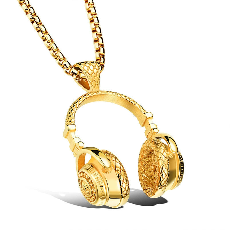titanium steel earphone pendant chain mn0049