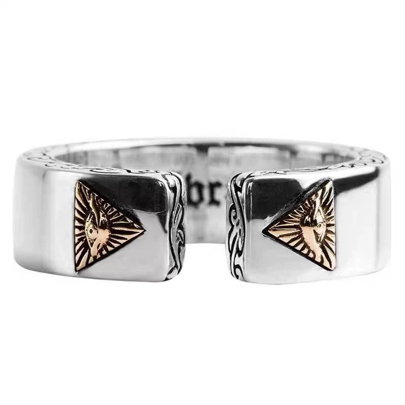 Retro Gothic Letter Open Ring Adjustable Ring mr0007