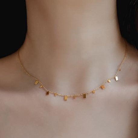 Dangling Bar Charm Chain Necklace jltn0686