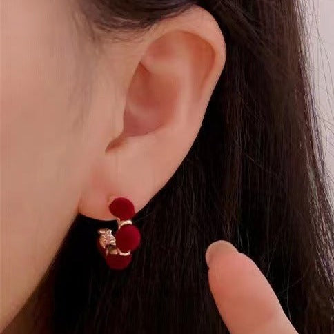 Just Lil Things  Red Pin Earrings jlt11488