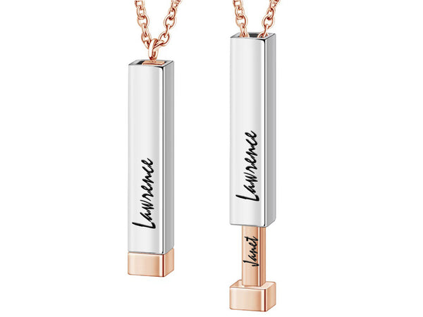 Personalized Cuboid Name Necklace