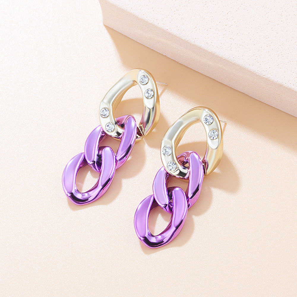 Just lil things Purpel Pin  Earrings  jlt11399