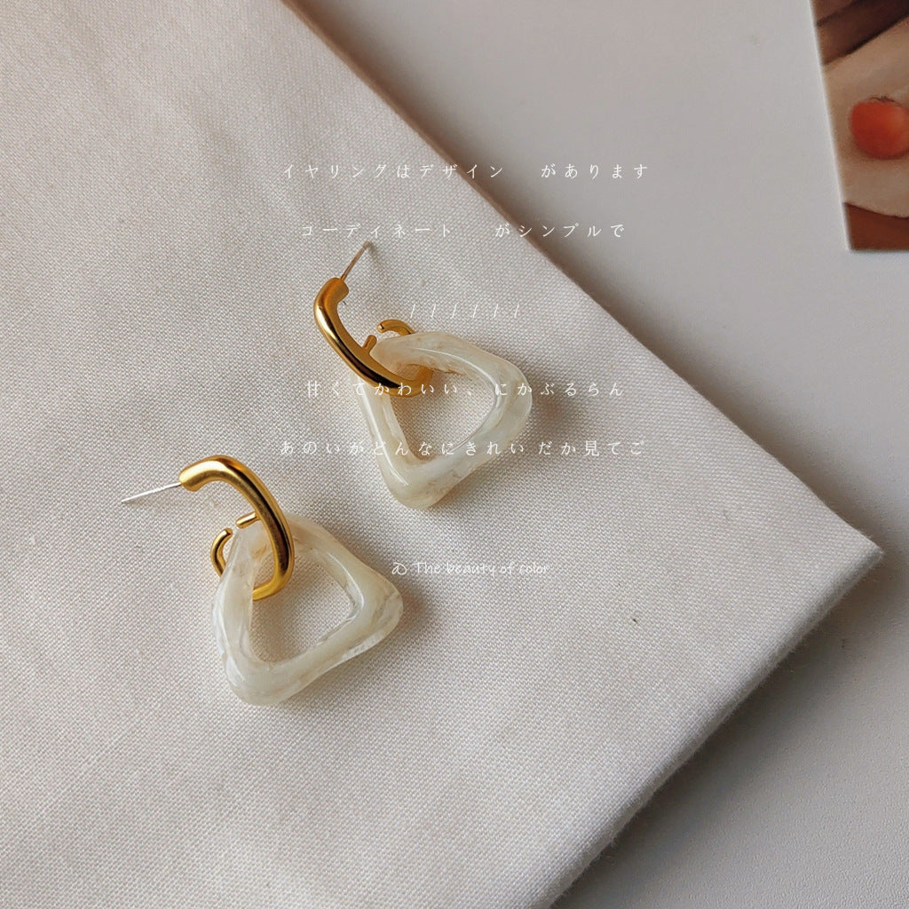 Just Lil Things  White Pin Earrings jlt11526