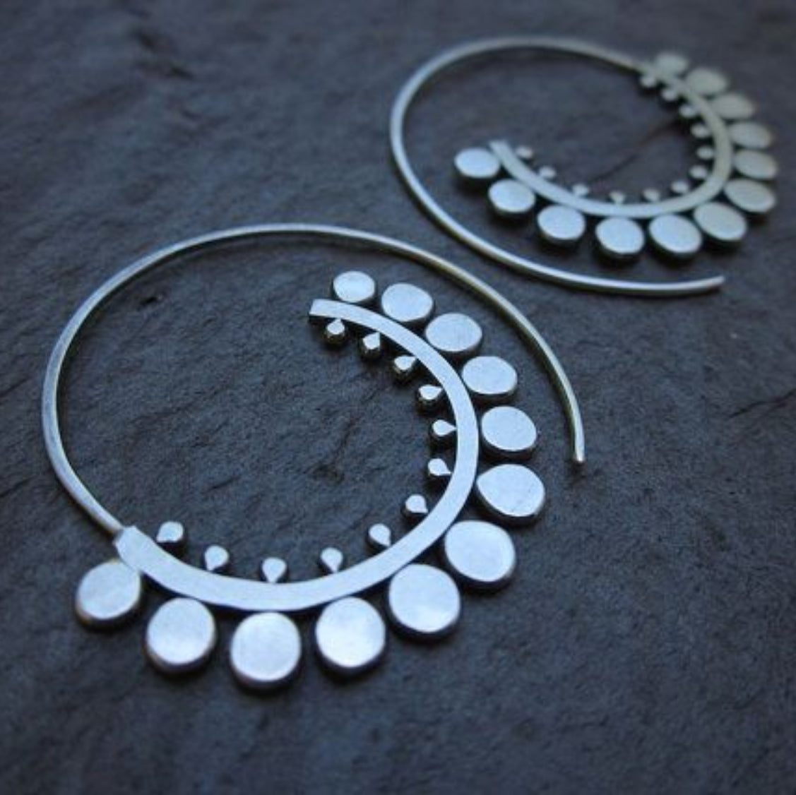 Boho Crescent Hoop Earrings jlt11592