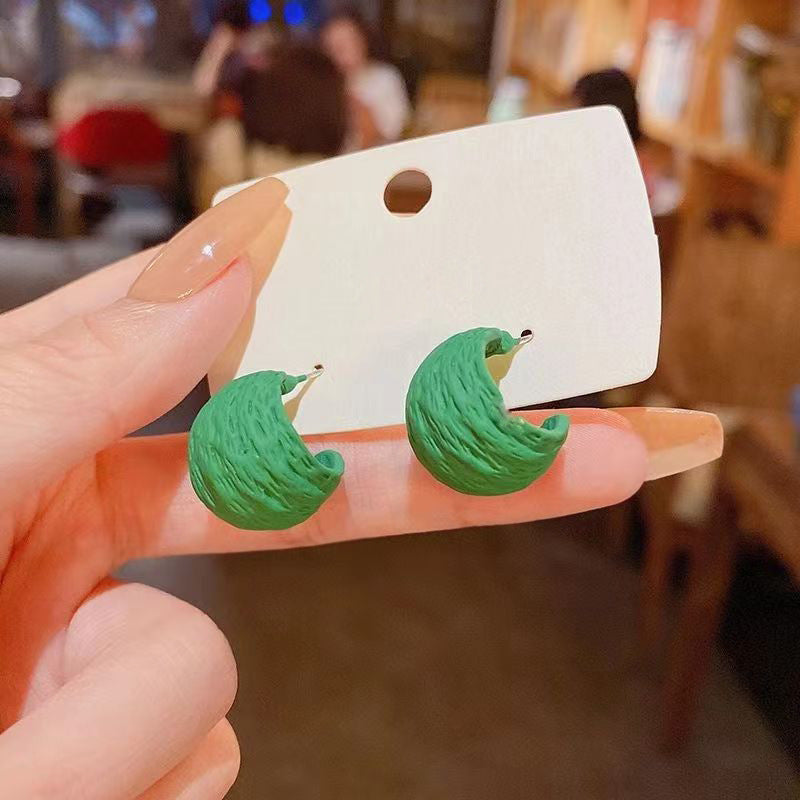Just Lil Things Green  Pin Earrings jlt12132