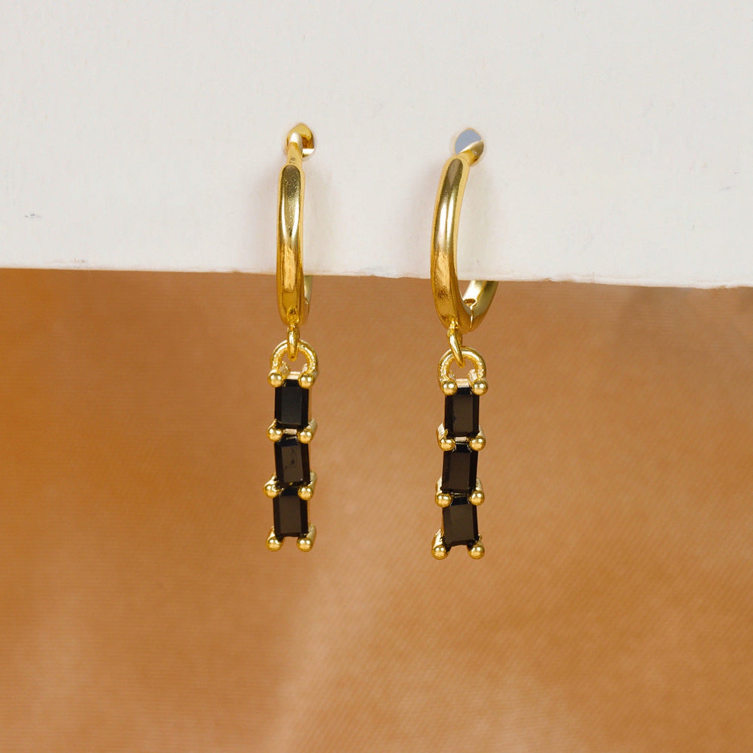 Just Lil Things Black  Hoop  Earrings jlt12161