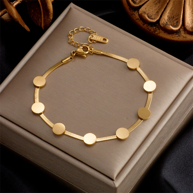 just-lil-things-artificial-Golden Disc Charm – Minimal & Elegant Design-Bracelet-jltb0276