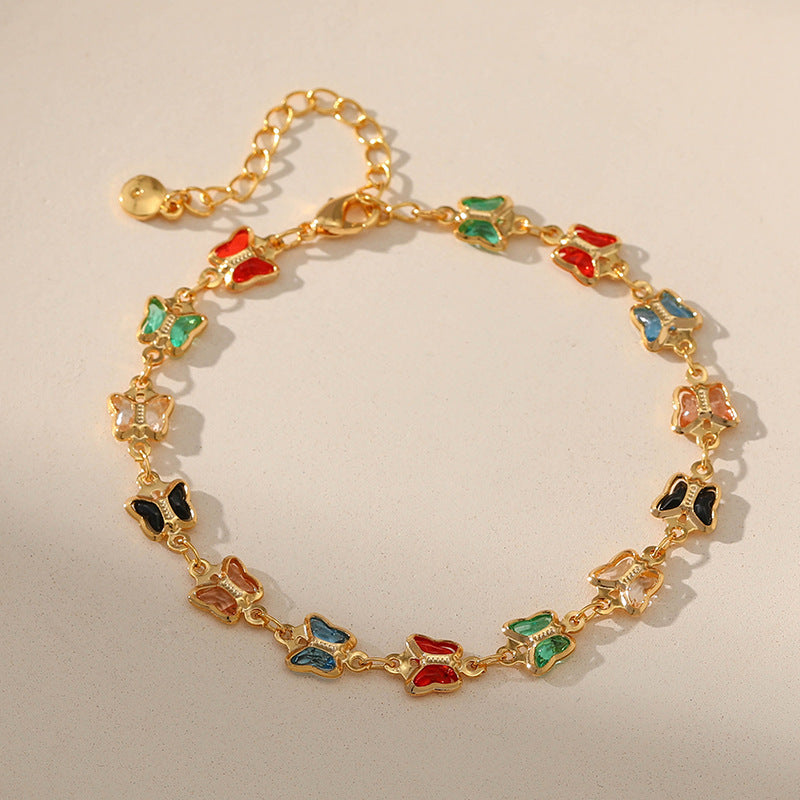 just-lil-things-artificial-Colorful Butterfly Charm Bracelet-jltb0369