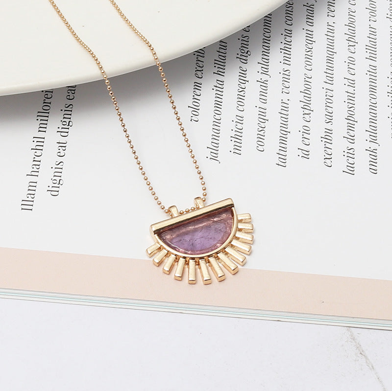 Just lil things Artifical Purple Necklace jltn0527