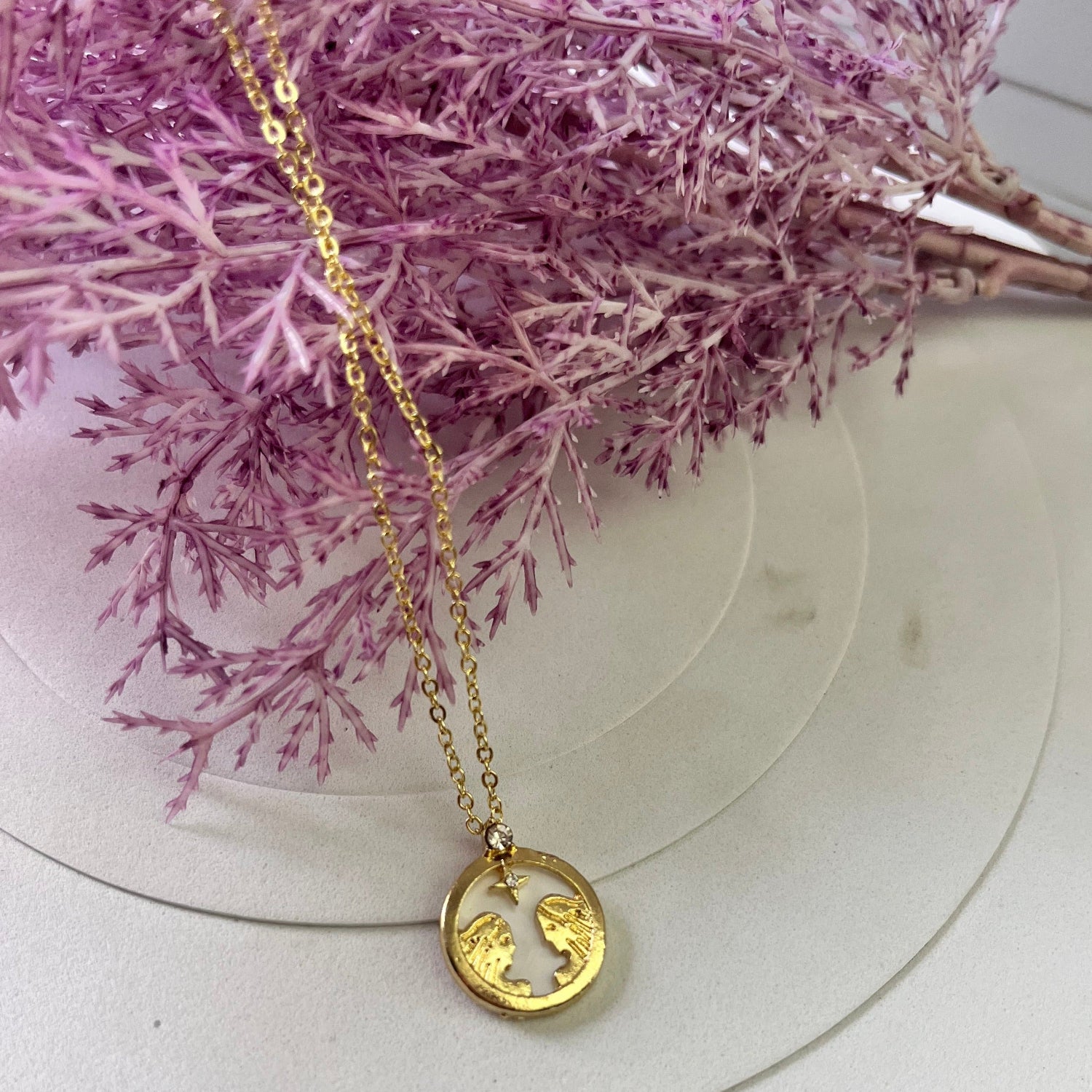 Zodiac-Inspired Gold-Color Necklace – Astrology Pendant for All Star Signs