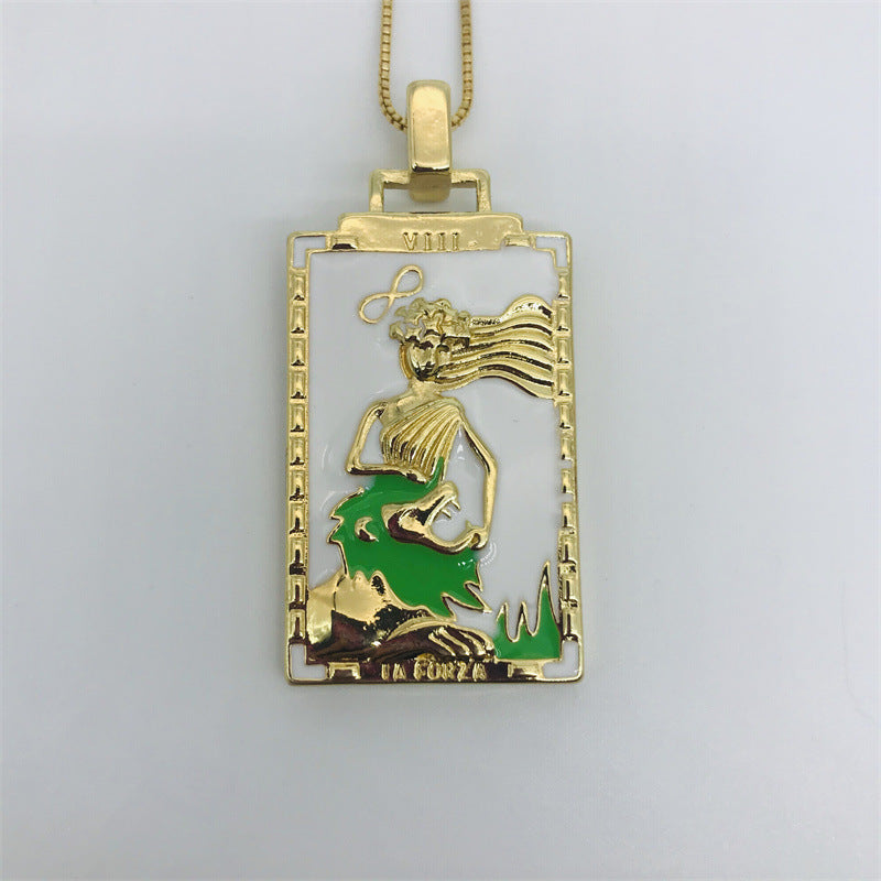 Just Lil Things  Artificial Tarot card Necklace jltn0647