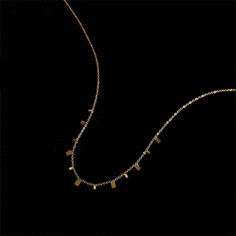 Gold Bar Charm Necklace jltn0686