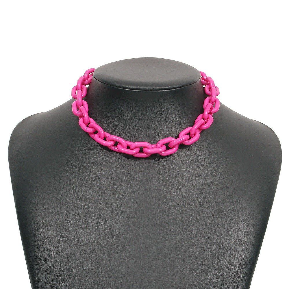 Just Lil Things Artificial Pink Necklace jltn0710