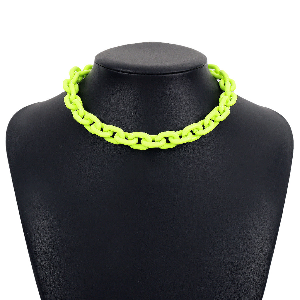 Just Lil Things Artificial Green Necklace jltn0711